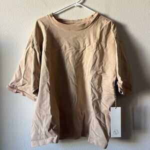 Casual Tan Short Sleeve Tee